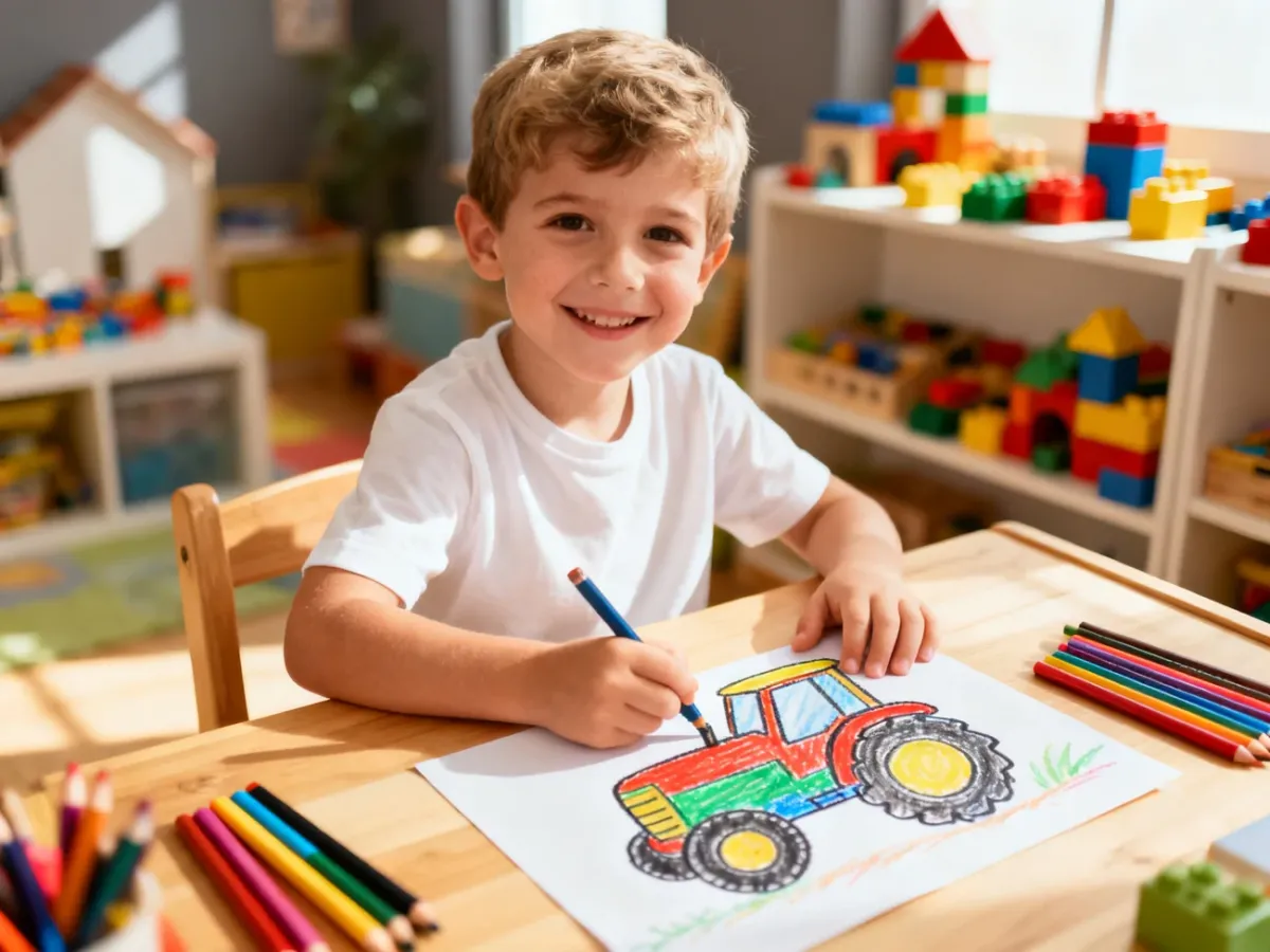 Jak narysować traktor dla dzieci? Prosta instrukcja krok po kroku